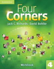 Four Corners 4 Workbook. Autor: Jack C. Richards and Carlos Barbisan, Bohlke David. Dadada.pl Okładka książki Four Corners 4 Workbook