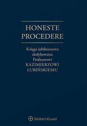 Okładka książki Honeste Procedere Księga Jubileuszowa dedykowa