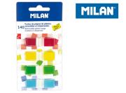 Opakowanie Indeksy transparentne Milan fluo 4 kolory 45 x 12 mm 140 sztuk