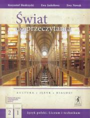 J.Polski LO Świat do przeczytania 2/1 w.2018 NPP. Autor: Krzysztof Biedrzycki, Ewa Jaskółkowa, Ewa Nowak. Dadada.pl Okładka książki J.Polski LO Świat do przeczytania 2/1 w.2018 NPP