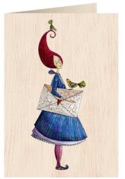 Opakowanie Karnet drewniany C6 + koperta List