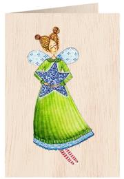 Opakowanie Karnet drewniany C6 + koperta Wróżka