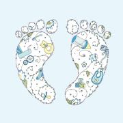 Opakowanie Karnet Swarovski kwadrat CL1909 Narodziny chłopiec