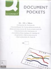 Opakowanie Kieszeń samoprzylepna Q-CONNECT A6 115x158mm 10 sztuk transparentna