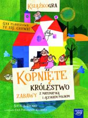 KOPNIĘTE KRÓLESTWO ZABAWY Z MATEMATYKĄ I JĘZYKIEM POLSKIM. Autor: Natalia Usenko. Dadada.pl Okładka książki KOPNIĘTE KRÓLESTWO ZABAWY Z MATEMATYKĄ I JĘZYKIEM POLSKIM