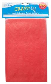 Opakowanie Literki z pianki samoprzylepne 600 sztuk mix kolorów