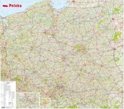 MAPA ŚCIENNA POLSKA 1:650 000. Autor: Opracowanie zbiorowe. Dadada.pl Okładka książki MAPA ŚCIENNA POLSKA 1:650 000
