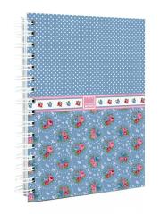 Opakowanie Mn Shabby blue Kołonotatnik ozdobny A5 100 stron kratka