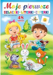 MOJE PIERWSZE SZLACZKI LITERKI CYFERKI. Autor: Ernest Błędowski. Dadada.pl Okładka książki MOJE PIERWSZE SZLACZKI LITERKI CYFERKI