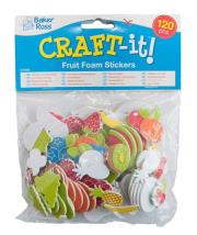 Opakowanie Naklejki piankowe Owoce 120 sztuk mix wzorów
