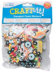 Opakowanie Naklejki piankowe Transport 108 sztuk mix wzorów