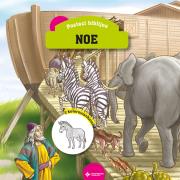 NOE Z KOLOROWANKAMI POSTACI BIBLIJNE. Autor: Jankowska Maria, Krzyżewski Piotr. Dadada.pl Okładka książki NOE Z KOLOROWANKAMI POSTACI BIBLIJNE