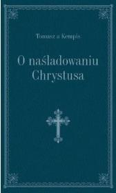 Okładka książki O naśladowaniu Chrystusa (granat, złoc.)