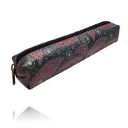 Opakowanie Piórnik mini prostokątny Oczka bordo/fuksja