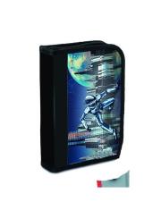 Opakowanie Piórnik szkolny GIMBOO ekonomiczny z wyposażeniem 1 komora, 1 przekładka czarny