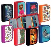 Opakowanie Piórnik szkolny GIMBOO ekonomiczny z wyposażeniem 1 komora, 1 przekładka, mix kolorów