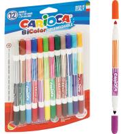 Opakowanie Pisaki Carioca BiColor 12 sztuk