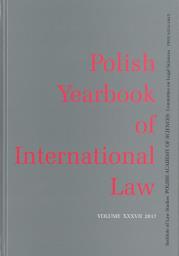 Okładka książki POLISH YEARBOOK OF INTERNATIONAL LAW TOM XXXVII