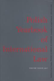 Opakowanie Polish yearbook of international law XXXVII/17