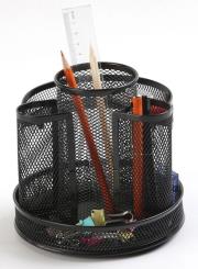 Opakowanie Przybornik biurkowy obrotowy czarny metalowy