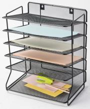 Opakowanie Sorter na dokumnety 6 półek metalowy czarny