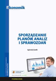 Sporządzanie planów analiz i spawozdań. Autor: Agnieszka Gawlik. Dadada.pl Okładka książki Sporządzanie planów analiz i spawozdań