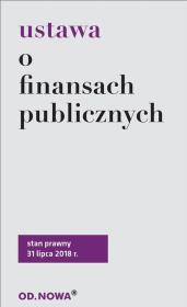 Okładka książki Ustawa o finansach publicznych