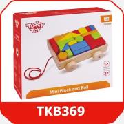 Wózek z klockami. Wydawca: Tooky Toy. Dadada.pl Opakowanie Wózek z klockami