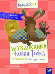 WYSZUKANKA ŁOŚKA TOŚKA ĆWICZENIA DLA OKA RĘKI I GŁOWY. Autor: Małgorzata Węgrzecka. Dadada.pl Okładka książki WYSZUKANKA ŁOŚKA TOŚKA ĆWICZENIA DLA OKA RĘKI I GŁOWY