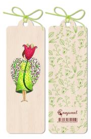 Okładka książki Zakładka drewniana Anioł z kwiatem