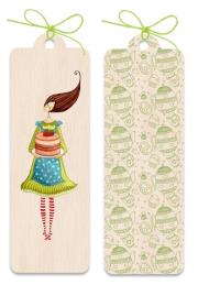 Opakowanie Zakładka drewniana Tort truskawkowy