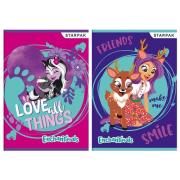 Opakowanie Zeszyt A5 w trzy linie kolorowe 16 kartek Enchantimals 20 sztuk mix