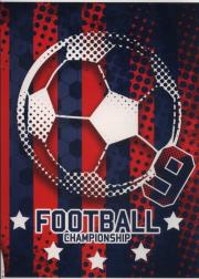 Opakowanie Zeszyt A5 w trzy linie kolorowe 16 kartek Football 5 sztuk