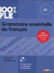 Okładka książki 100% FLE Grammaire essentielle du francais A1 + CD