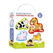 Okładka książki CzuCzu Puzzle progresywne Zwierzątka na wsi 2+
