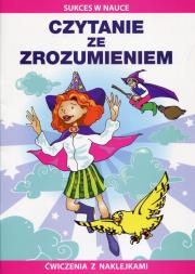 CZYTANIE ZE ZROZUMIENIEM ĆWICZENIA Z NAKLEJKAMI WYD. 2. Autor: Guzowska Beata. Dadada.pl Okładka książki CZYTANIE ZE ZROZUMIENIEM ĆWICZENIA Z NAKLEJKAMI WYD. 2