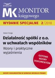 Działalność spółek z o.o. w uchwałach wspólników.. Autor: Sroga Adam. Dadada.pl Okładka książki Działalność spółek z o.o. w uchwałach wspólników.