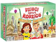 GRA MIASTA ŚWIATA DZIECI KONTRA RODZICE. Wydawca: Kangur. Dadada.pl Opakowanie GRA MIASTA ŚWIATA DZIECI KONTRA RODZICE