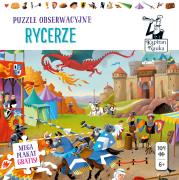 Kapitan Nauka. Puzzle obserwacyjne. Rycerze 6+. Autor: Adam Pękalski (ilustr.). Dadada.pl Okładka książki Kapitan Nauka. Puzzle obserwacyjne. Rycerze 6+