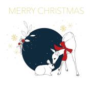 Opakowanie Karnet Swarovski kwadrat CL3202 Święta Sarna