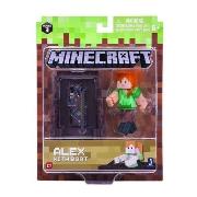 Opakowanie Minecraft - figurka Alex z łodzią
