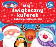Mój świąteczny kuferek Zabawy, naklejki, gry. Autor: Opracowanie zbiorowe. Dadada.pl Okładka książki Mój świąteczny kuferek Zabawy, naklejki, gry