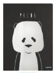 Opakowanie Notes A4/46K Czarny z Pandą