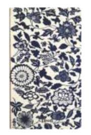 Opakowanie Notes H5/96K Biały Granatowe Kwiaty i Liście