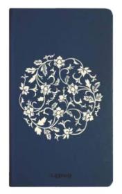 Opakowanie Notes H5/96K Granatowy Białe Kwiaty w Kuli