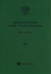 Opakowanie Orzecznictwo Sądu Najwyższego Izba Cywilna 2/2009
