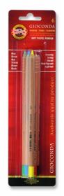 Pastele suche Gioconda w ołówku 6 kolorów (niebieski+ czerwony+żółty+brązowy+czarny) 8826/6. Wydawca: KOHINOR. Dadada.pl Opakowanie Pastele suche Gioconda w ołówku 6 kolorów (niebieski+ czerwony+żółty+brązowy+czarny) 8826/6