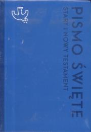 Okładka książki Pismo Święt ST i NT duże niebieskie