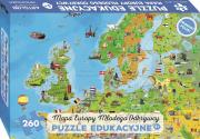 Opakowanie PUZZLE 260 EUROPA MAPA MŁODEGO ODKRYWCY DLA DZIECI
