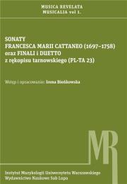 Okładka książki Sonaty Francesca Marii Cattaneo (16971758) ...